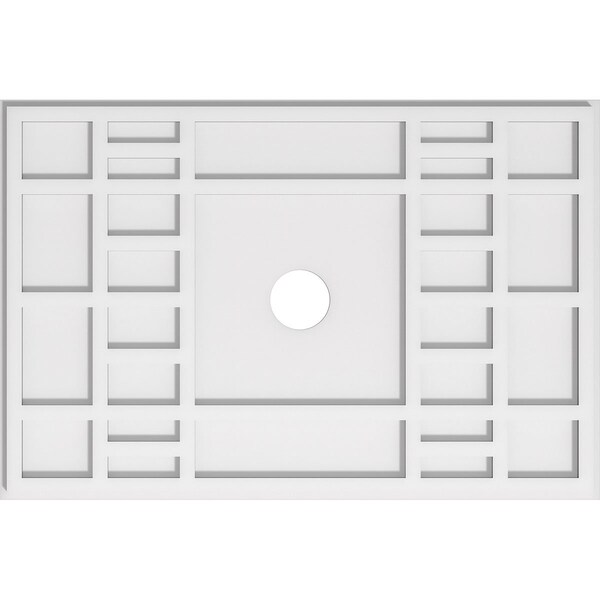 Ekena Millwork Beaux Architectural Grade PVC Ceiling Medallion, 30"W x 20"H x 3"ID x 10 1/2"C x 1"P, One-Piece CMP30X20BX-03000 - main